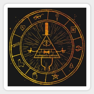 The Bill Cipher Wheel Sticker